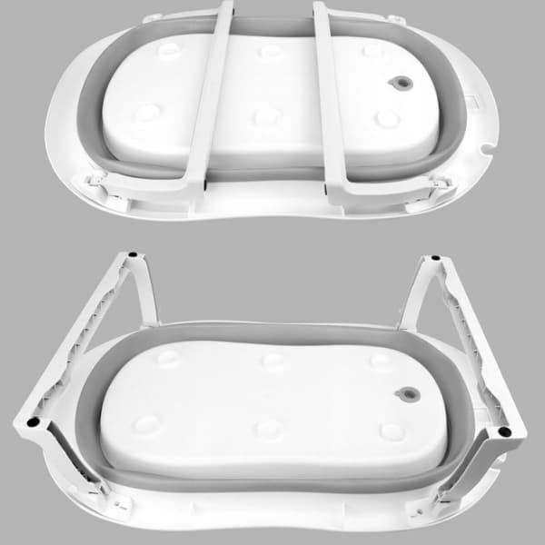 FOLDBART BABYBADEKURV MED SILIKONE-LCD-TERMOMETERPUDE