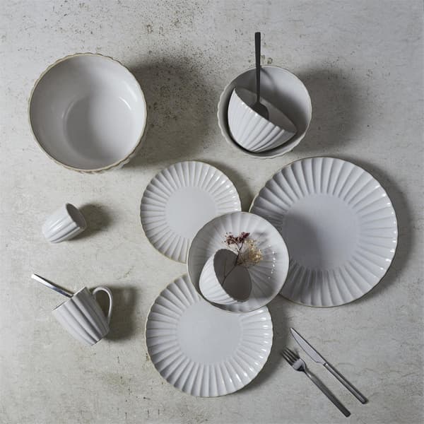 Stor Eden middagstallrik 27 cm krämfärgad
