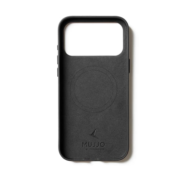 Mujjo iPhone 17 Pro Max lædercover sort
