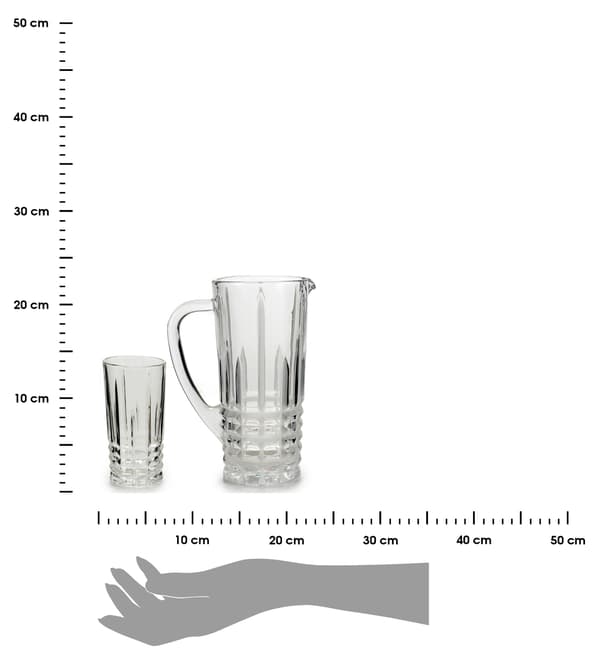 7 lasin setti, 6 x 250 ml kannu, 1