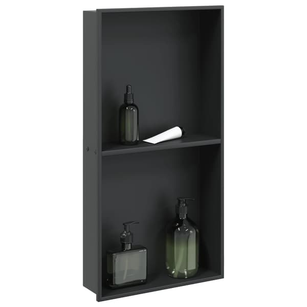 vidaXL brusekabine mat sort 32x62x9 cm rustfrit stål