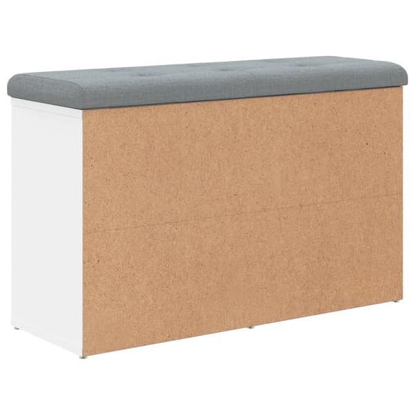 vidaXL Skobänk vit 82x32x50 cm träbaserat material