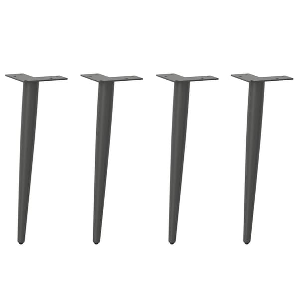 vidaXL Soffbordsben, 4 st, Antracit, 42-43 cm, Stål