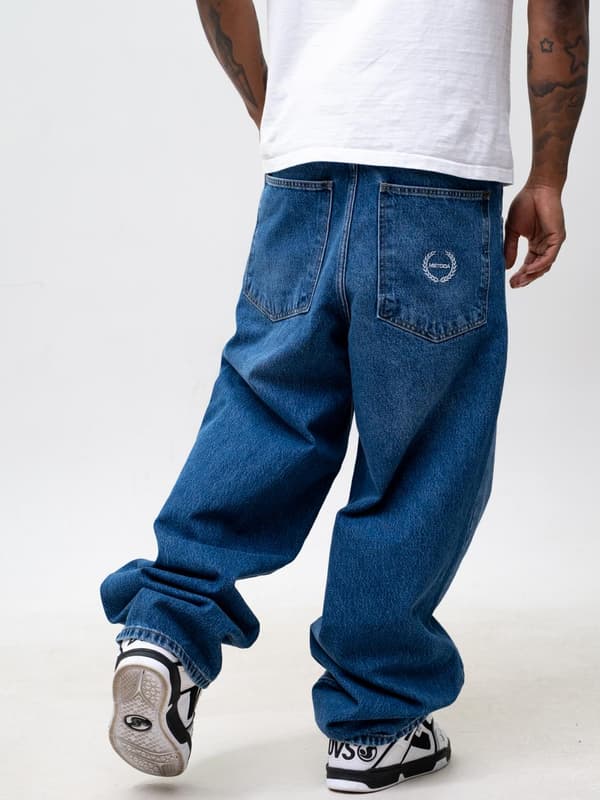Brede Baggy Jeans Herre Blå Method Sport Laurel Pocket M