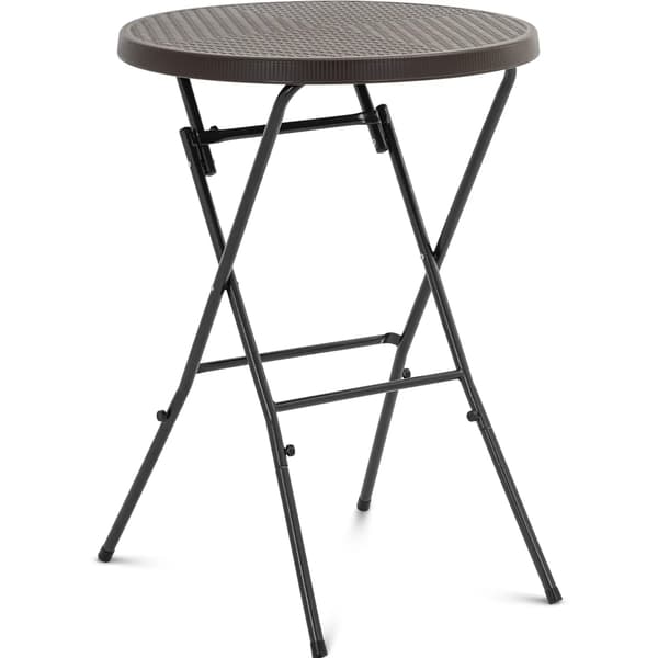 Hopfällbart runt trädgårdsbord 79 x 110 cm svart
