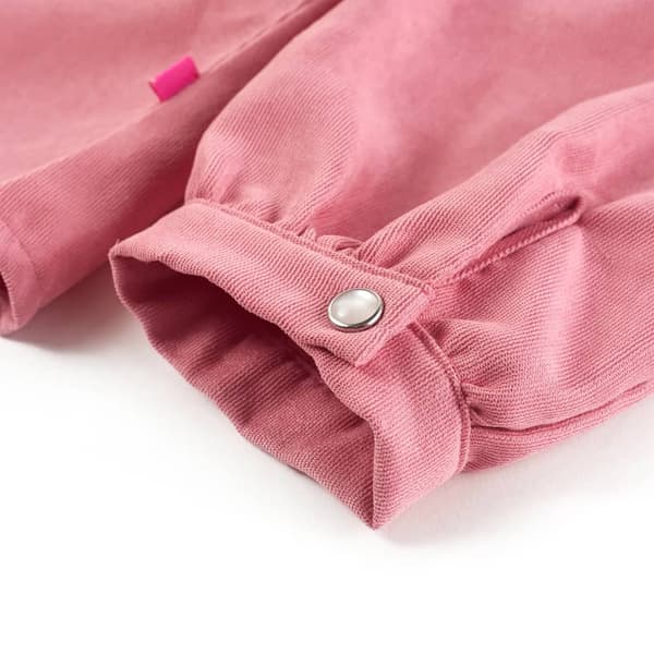 Børnebluse med voluminøse ærmer, gammelrosa, 92