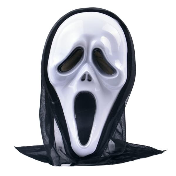 Uhyggelig maske med hætte