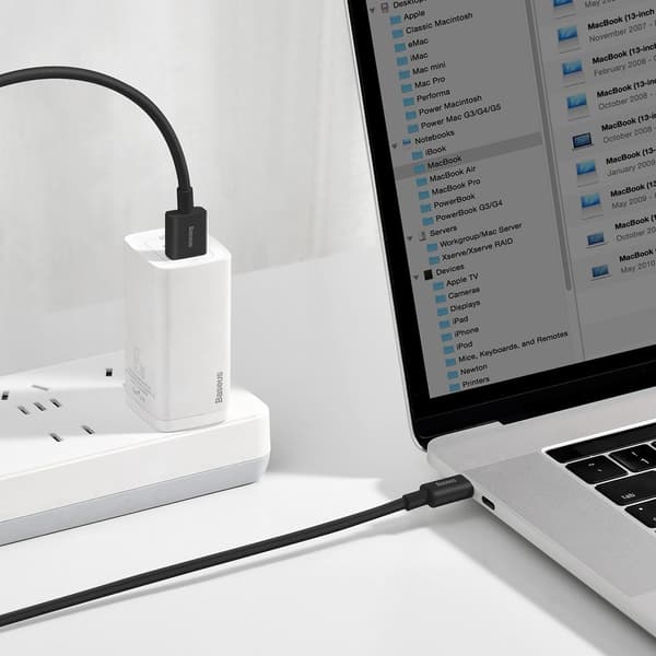 Overlegent Kabel til Huawei USB - USB-C 11V / 6A SuperCharge 1m - Sort