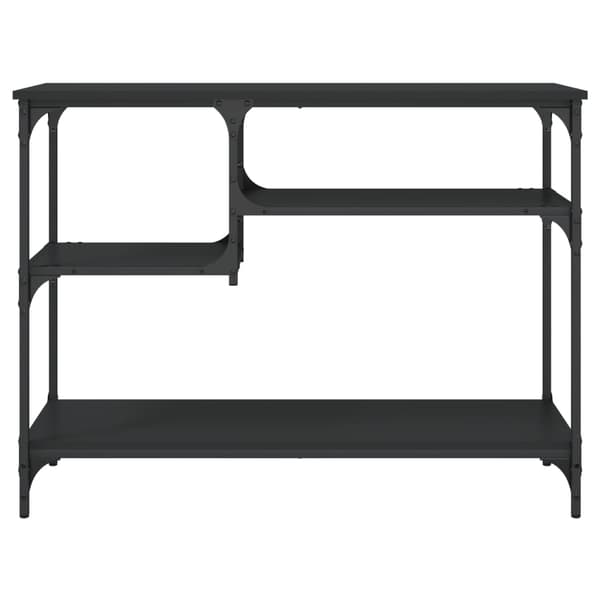 vidaXL konsolbord med hylder sort 100x35x75 cm