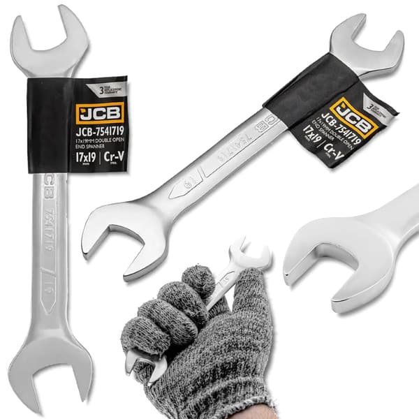 JCB CR-V ÅBEN NØGLE 17-19 mm DOBBELTSIDIGT stærk SOLID standard