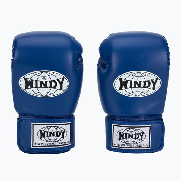 Windy Classic boksehandsker i kunstlæder, blå, 14 oz