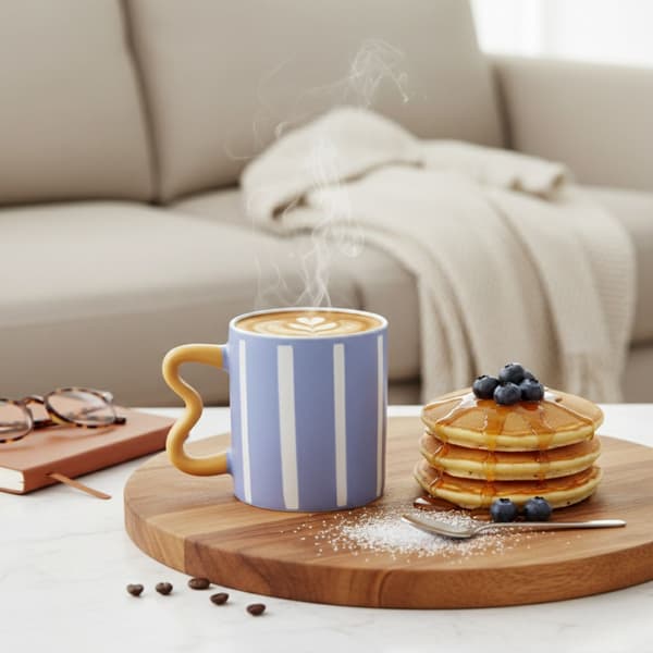 Jazz Lines 450 ml lila mugg
