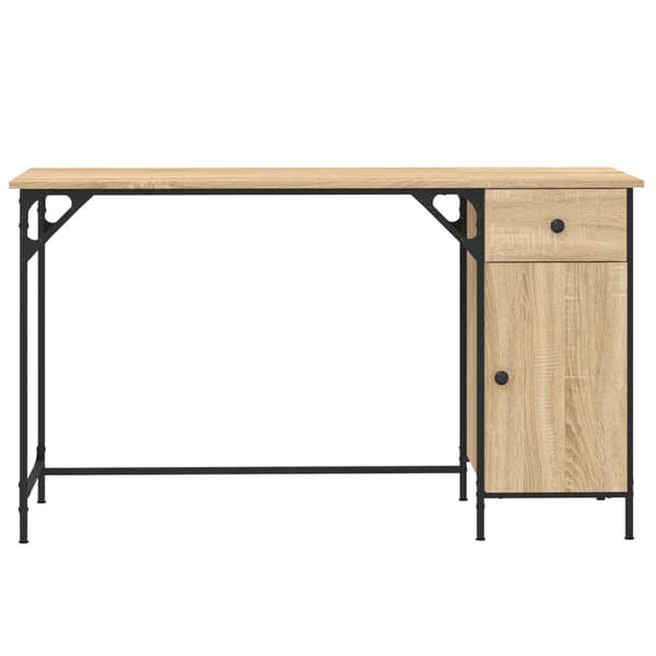 vidaXL computerbord, Sonoma eg, 131x48x75 cm
