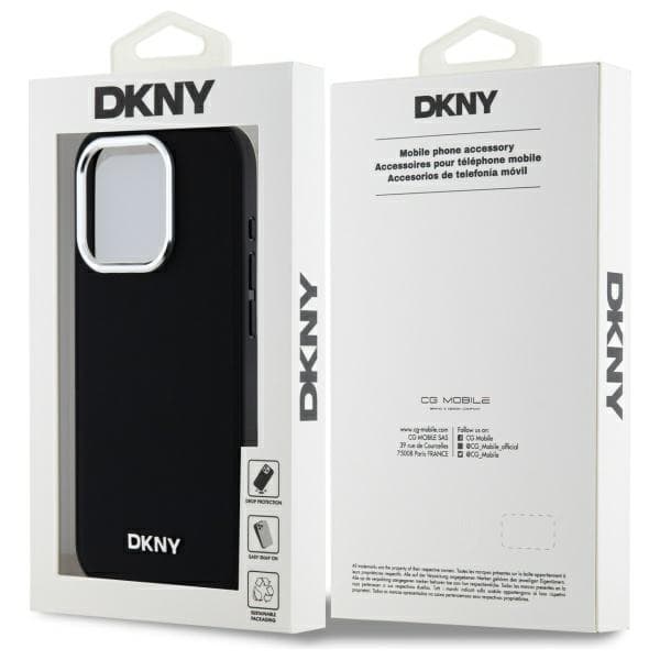 DKNY Plain Logo MagSafe-skal till iPhone 15 Pro Max, svart