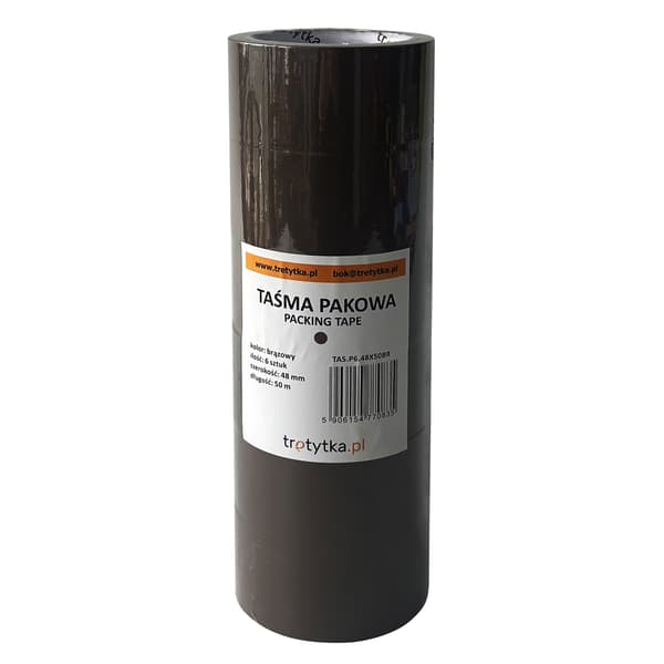 Ruskea pakkausteippi, 48 mm x 50 m, 1 kpl