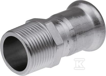 Forbindelse med udvendig gevind 28X3/4" rustfri stålpresse