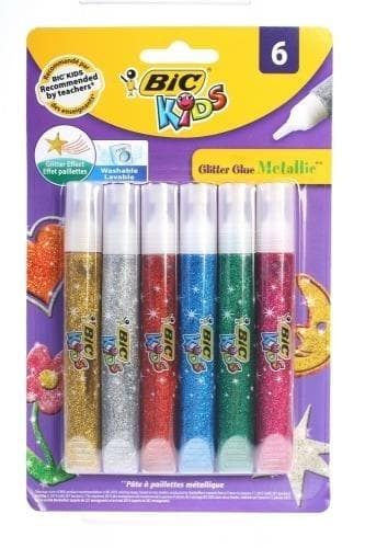 BIC glitterliimasekoitus, 6 väriä