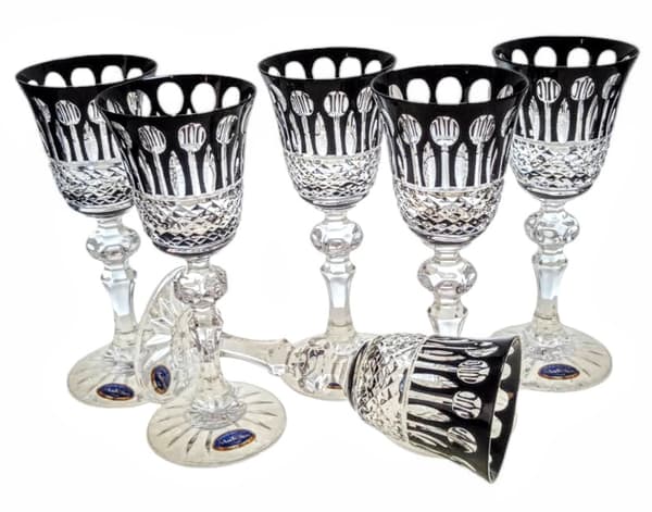 Eksklusive sorte likørglas 60 ml 6 stk.