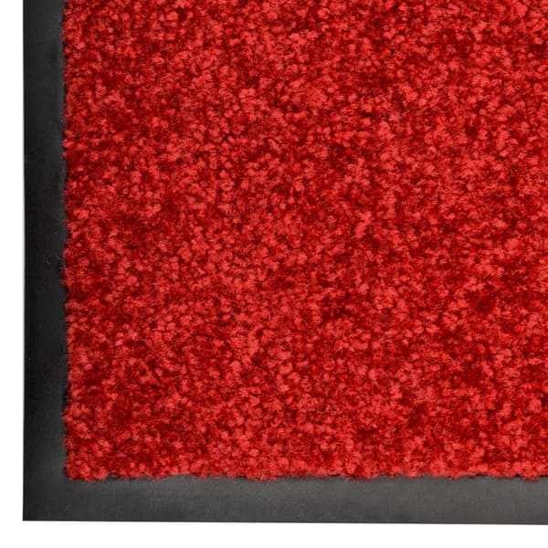 vidaXL vaskbar dørmåtte rød 40 x 60 cm