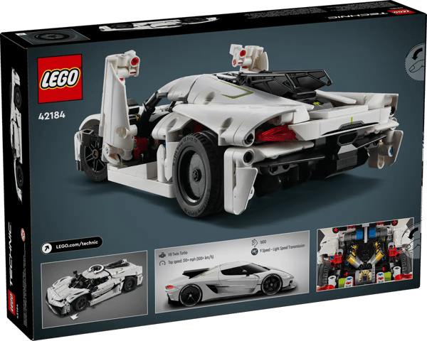 LEGO Technic Set: Koenigsegg Jesko Absolut Vit Hyperbil 801 Del (42184)