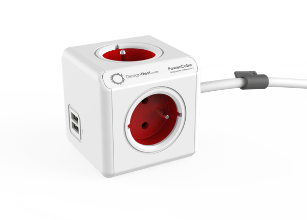 PowerCube Extended USB 1,5m - Rød