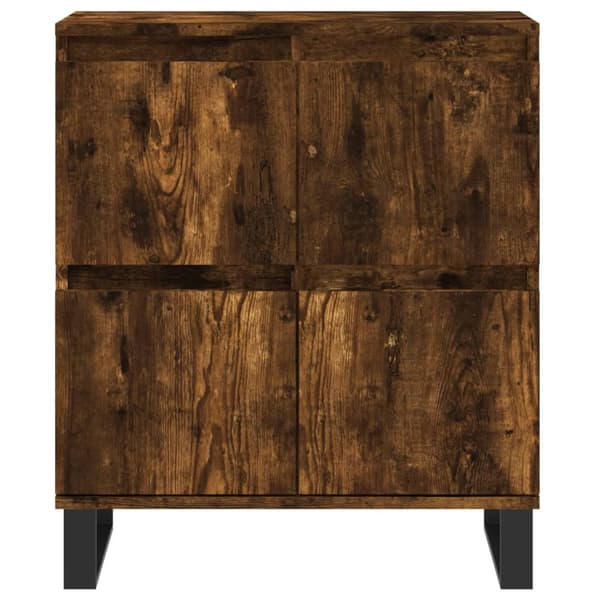 vidaXL kommode, røget eg, 60x35x70 cm, træbaseret materiale