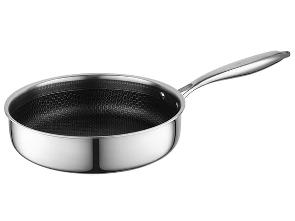 ARISTO PLUS DYB STEGEPANDE I RUSTFRIT STÅL 26 CM 3,5L