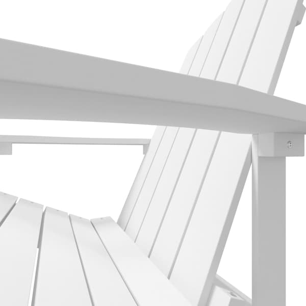 vidaXL Adirondack trädgårdsstol, HDPE, vit