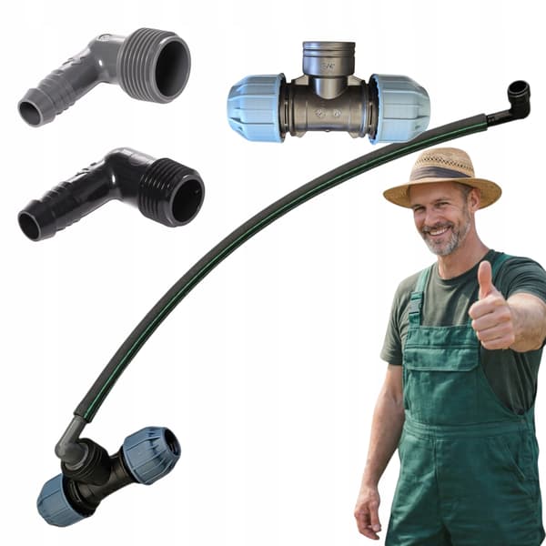 Flexibel sprinklerkoppling 1/2" och T-rör 20