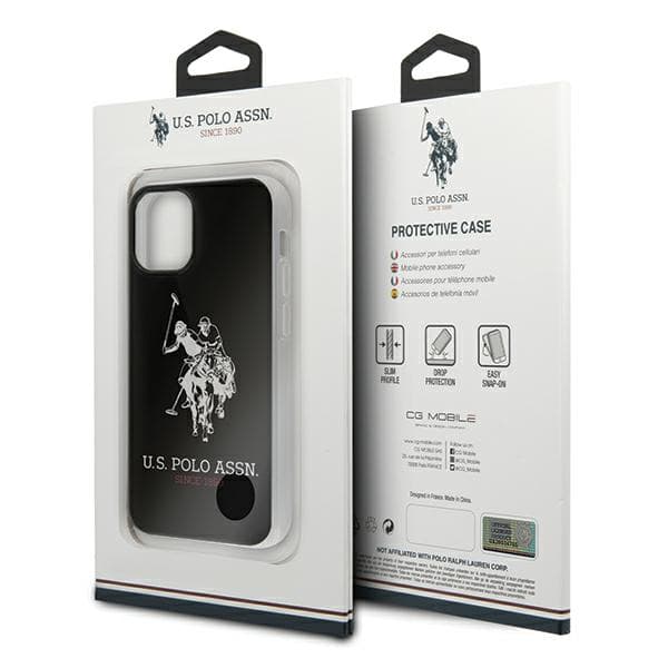 US Polo Shiny Big Logo-cover til iPhone 12 mini, sort