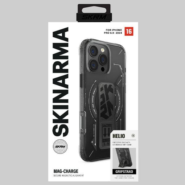 Skinarma Helio-etui med stativ til MagSafe til iPhone 16 Pro Max, sort