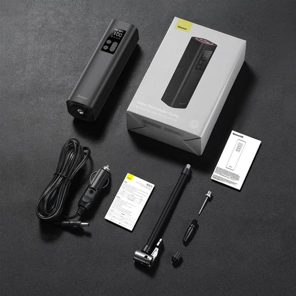 Baseus Super Mini Inflatorpumpe Sort (CRCQ000001)