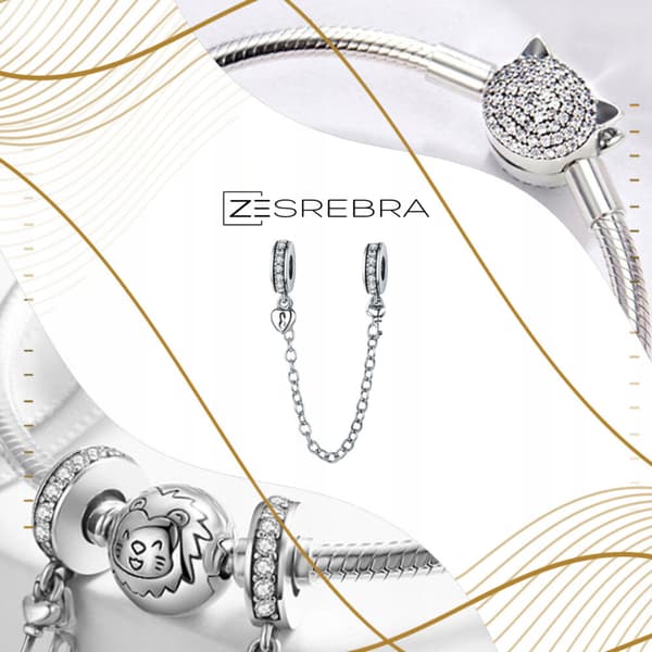Charms Chain Security pr 925 hänge S925 pärla pärlor silver