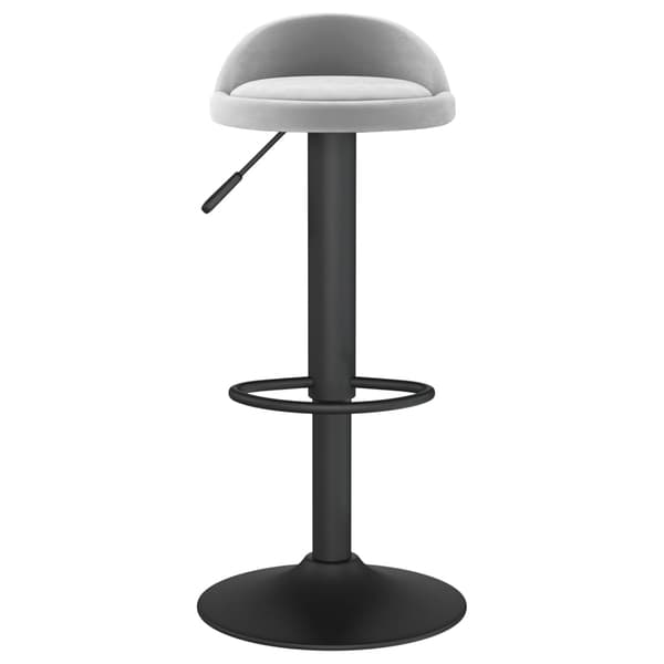 vidaXL Barstolar, set om 2, ljusgrå, klädda i sammet