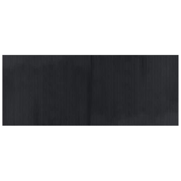vidaXL Suorakulmainen matto, musta, 80x200 cm, bambu