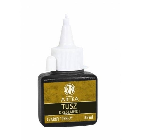 Tegneblæk 35 ml sort perle (8 stk.) ASTRA