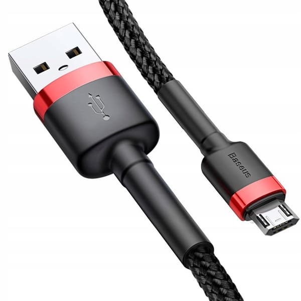 Baseus Cafule USB - microUSB-kabel 2,0 m 1,5A sort og rød