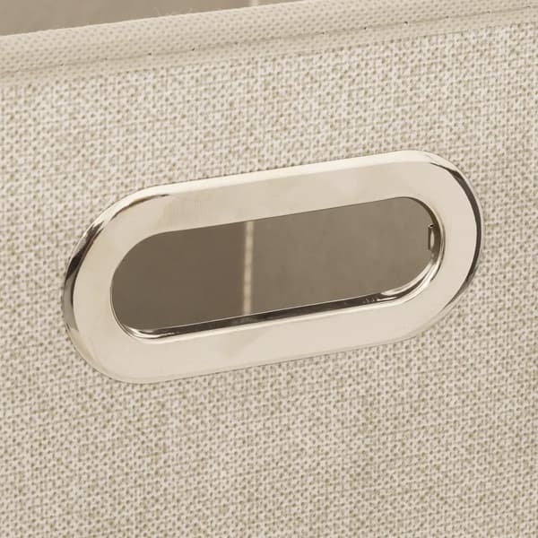 Beige textil klädbehållare