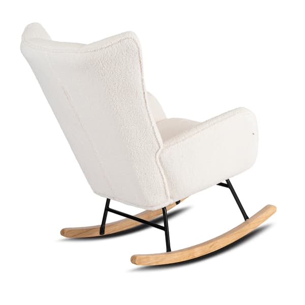 JACKSON Wingback Gyngestol Cremefarvet Bouclé/Moderne Eg