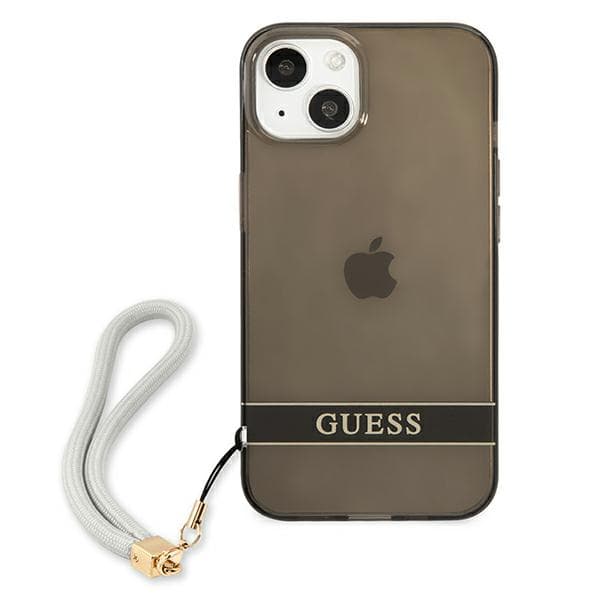 Guess Translucent Strap-skal till iPhone 13 mini, Svart
