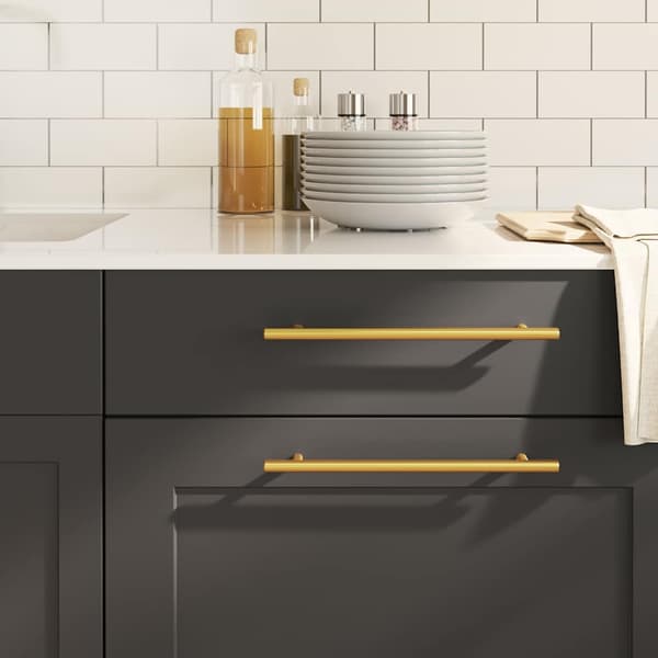 vidaXL skabsgreb, 5 stk., guld, 224 mm, rustfrit stål