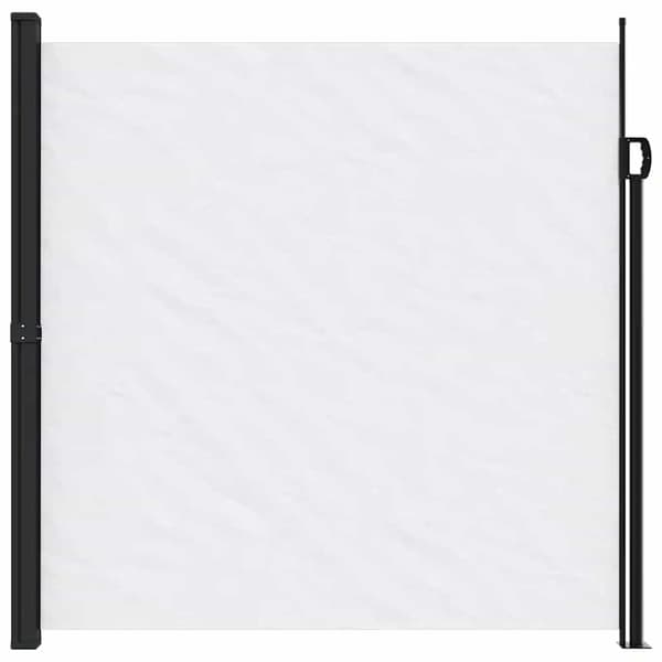 vidaXL Utdragbar sidomarkis vit 200x500 cm