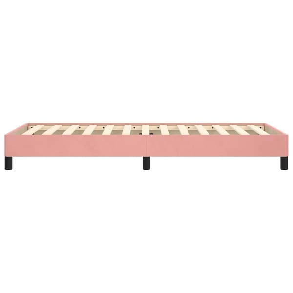 vidaXL Sängram rosa 90x190 cm sammet