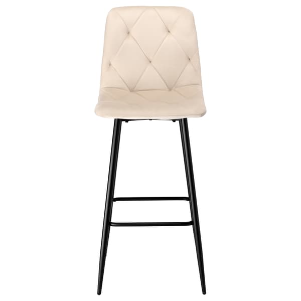 KINGSTON beige barstol i sammet