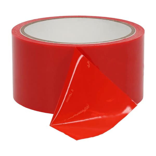 PVC-tejp utan klibb - 20 m - Röd