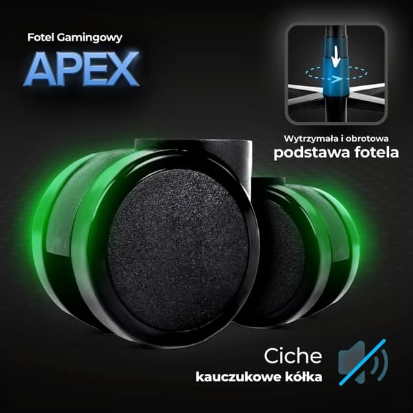 APEX Svart Modern Snurrstol Gaming