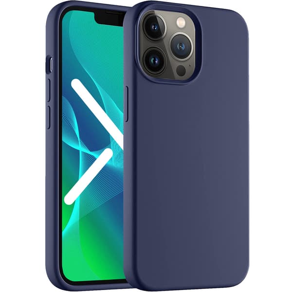 iPhone 14 Pro Max cover, silikone lite, marineblå