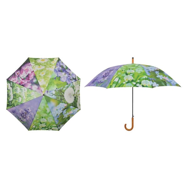 Blommigt paraply 123,5 cm