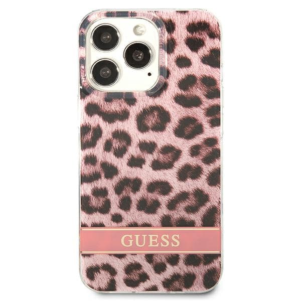 Guess Leopard-skal till iPhone 13 Pro / 13, Rosa