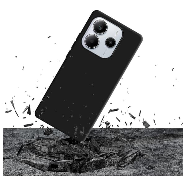 3MK Silikonskal för Xiaomi Redmi Note 14 5G, svart
